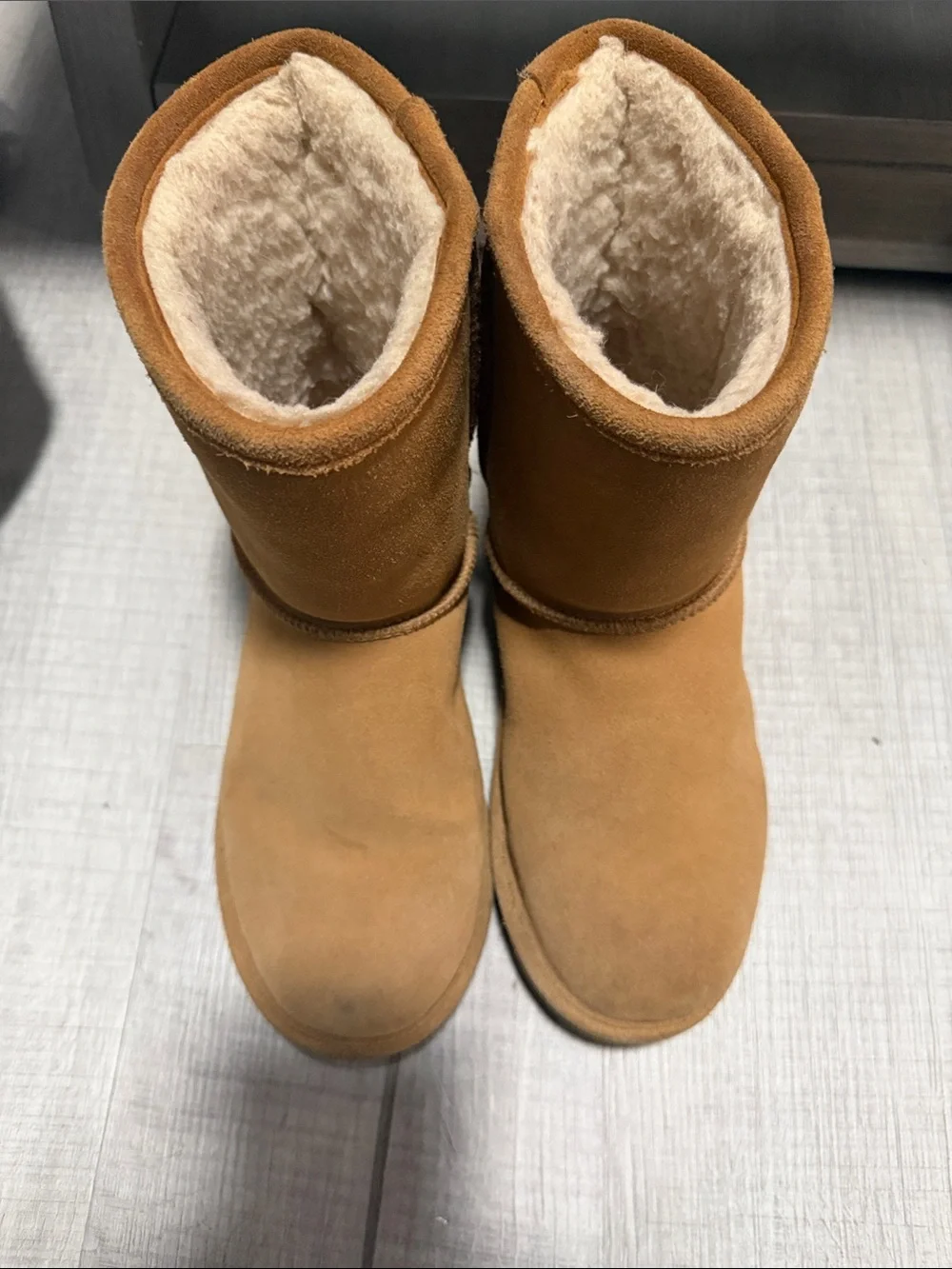 BearPaw Kids Tan Shearling-Lined Boots